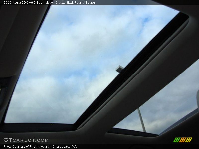 Crystal Black Pearl / Taupe 2010 Acura ZDX AWD Technology