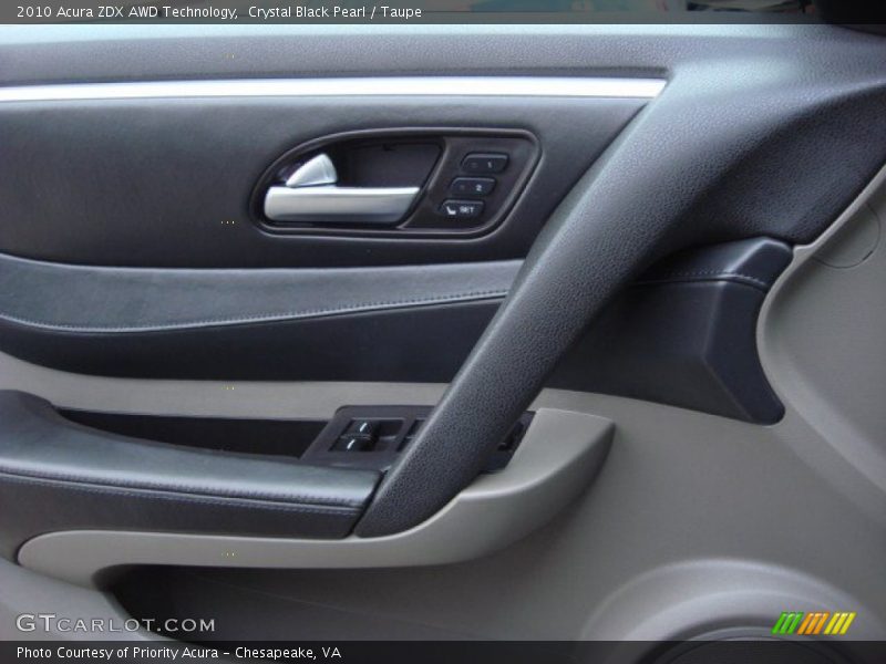 Crystal Black Pearl / Taupe 2010 Acura ZDX AWD Technology