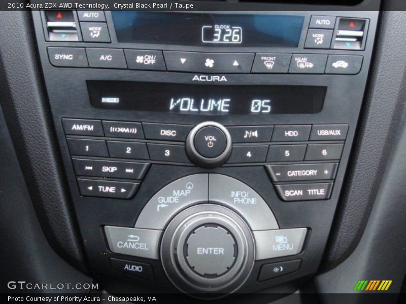 Crystal Black Pearl / Taupe 2010 Acura ZDX AWD Technology