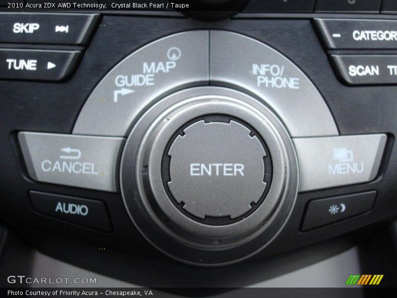 Crystal Black Pearl / Taupe 2010 Acura ZDX AWD Technology