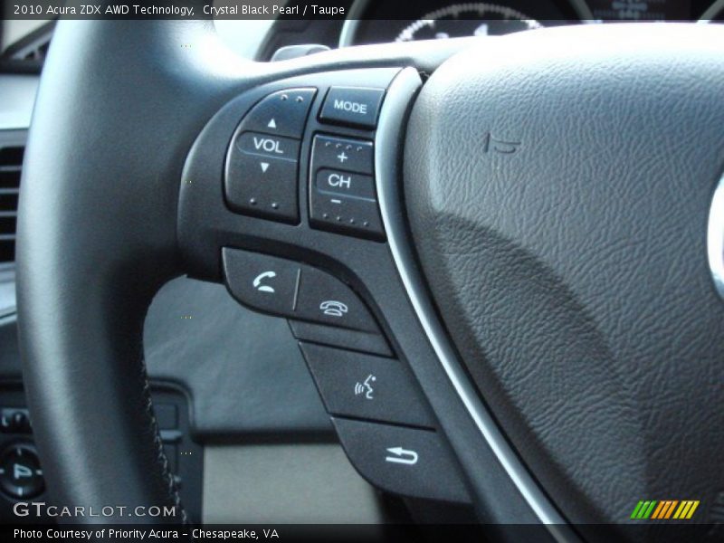 Crystal Black Pearl / Taupe 2010 Acura ZDX AWD Technology