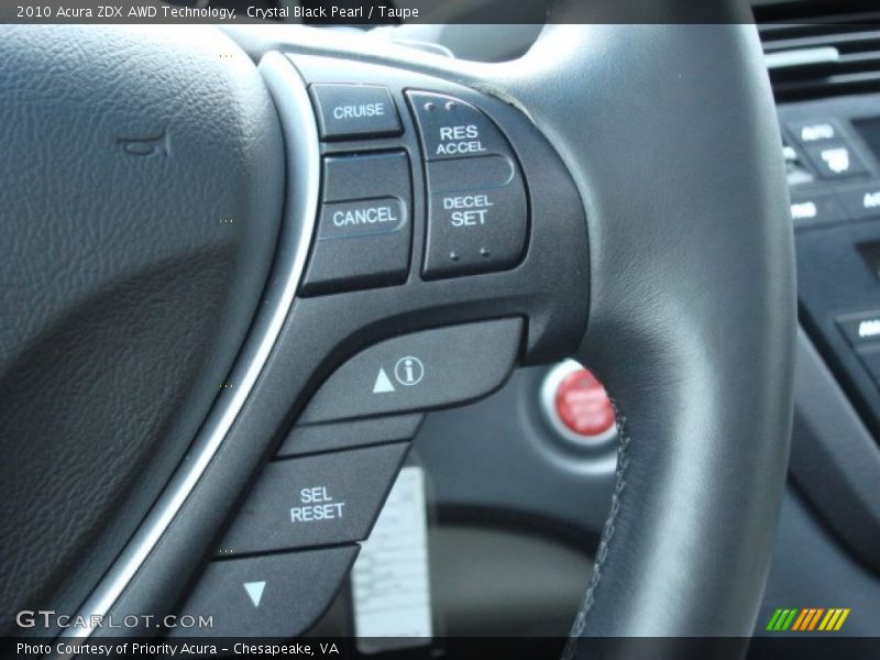 Crystal Black Pearl / Taupe 2010 Acura ZDX AWD Technology