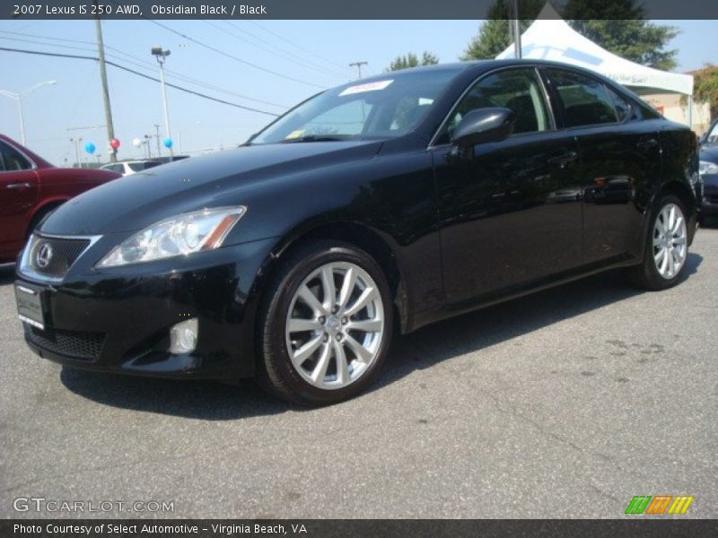Obsidian Black / Black 2007 Lexus IS 250 AWD