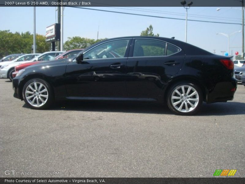 Obsidian Black / Black 2007 Lexus IS 250 AWD