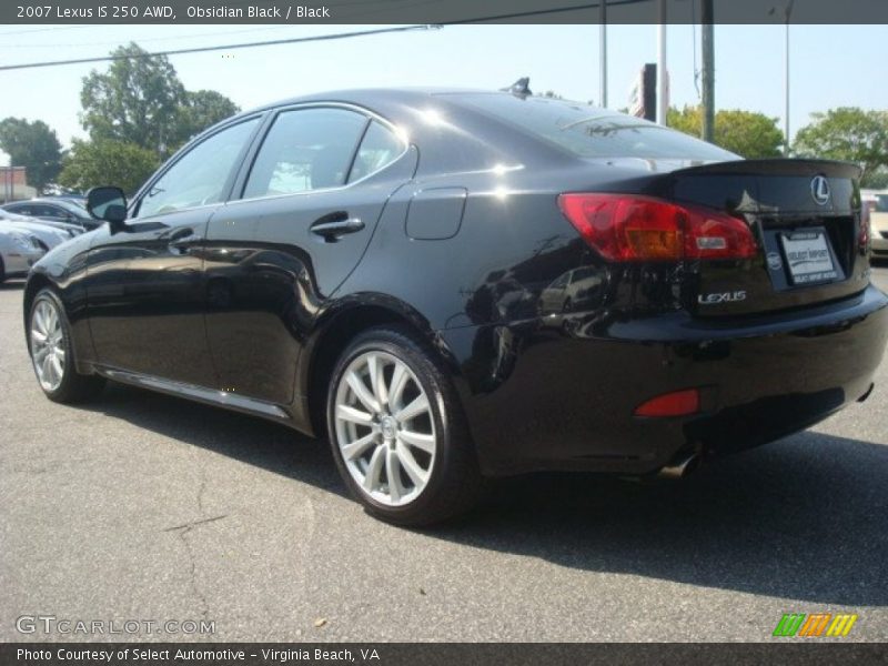 Obsidian Black / Black 2007 Lexus IS 250 AWD