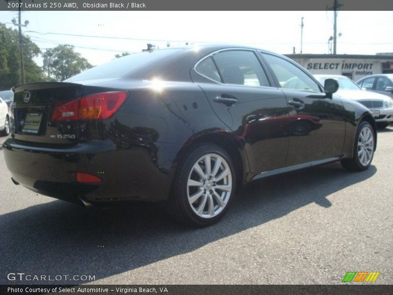 Obsidian Black / Black 2007 Lexus IS 250 AWD