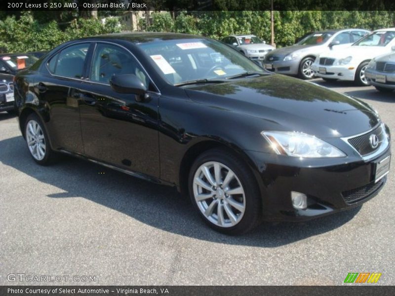 Obsidian Black / Black 2007 Lexus IS 250 AWD