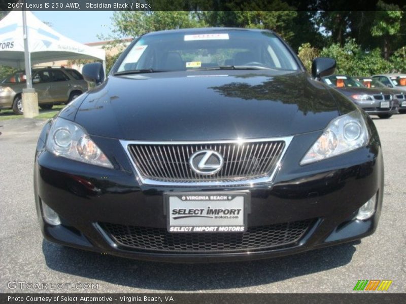Obsidian Black / Black 2007 Lexus IS 250 AWD