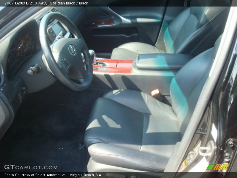 Obsidian Black / Black 2007 Lexus IS 250 AWD
