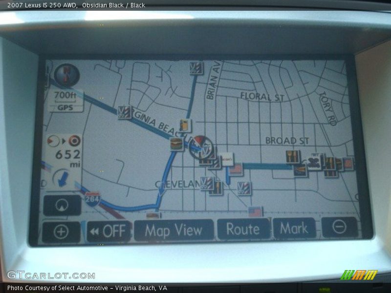 Navigation of 2007 IS 250 AWD