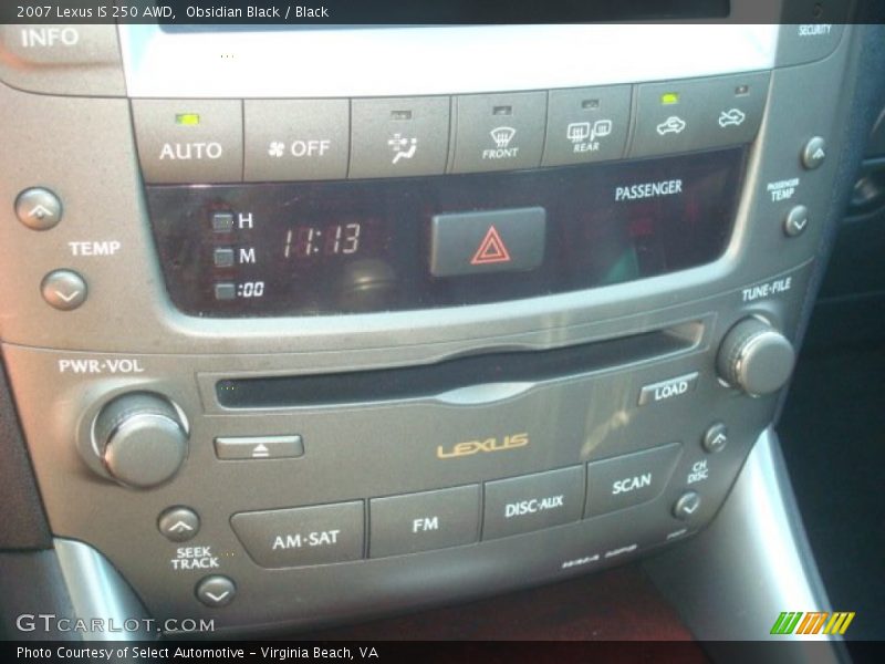 Obsidian Black / Black 2007 Lexus IS 250 AWD