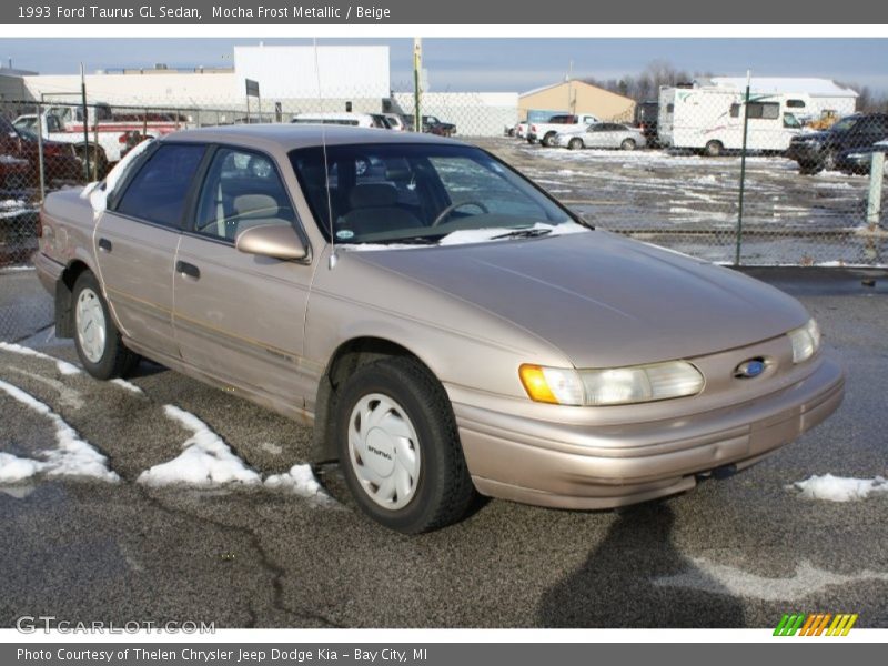 Mocha Frost Metallic / Beige 1993 Ford Taurus GL Sedan