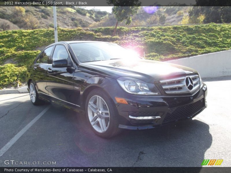 Black / Black 2012 Mercedes-Benz C 350 Sport