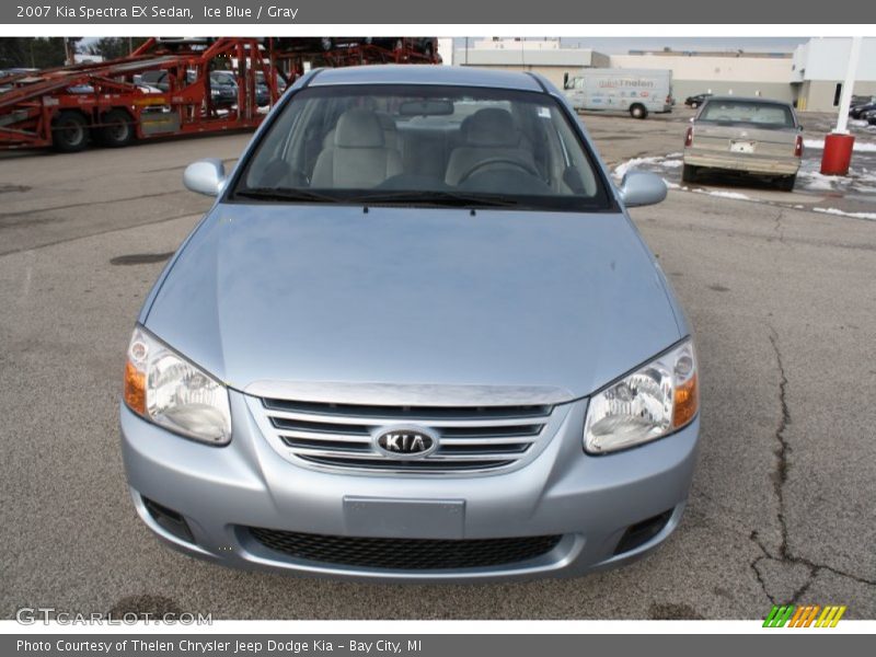 Ice Blue / Gray 2007 Kia Spectra EX Sedan