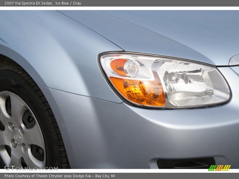 Ice Blue / Gray 2007 Kia Spectra EX Sedan