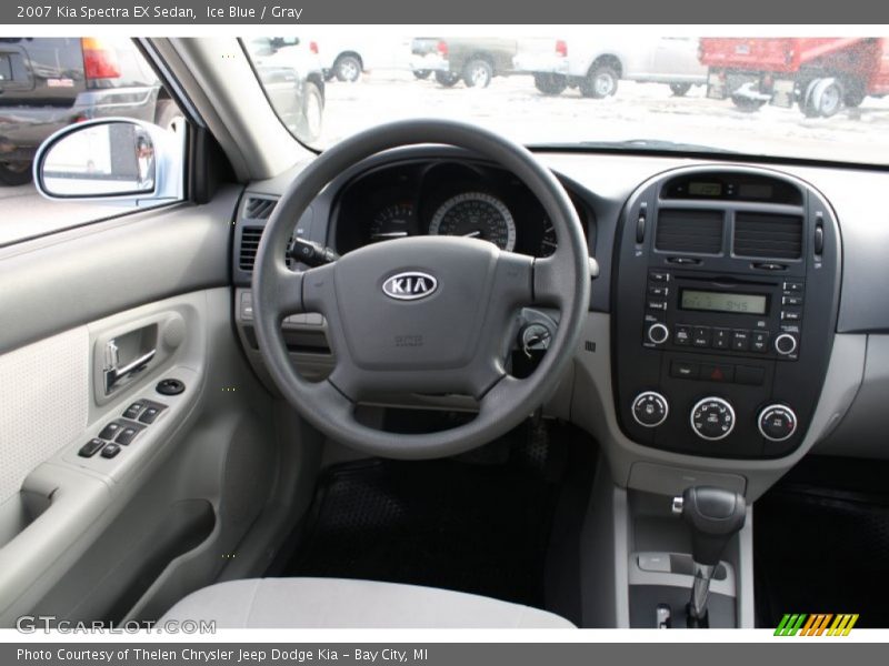 Ice Blue / Gray 2007 Kia Spectra EX Sedan