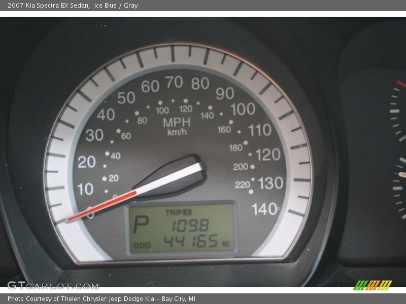 Ice Blue / Gray 2007 Kia Spectra EX Sedan