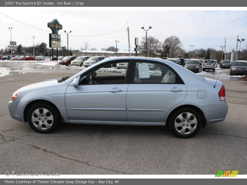 Ice Blue / Gray 2007 Kia Spectra EX Sedan