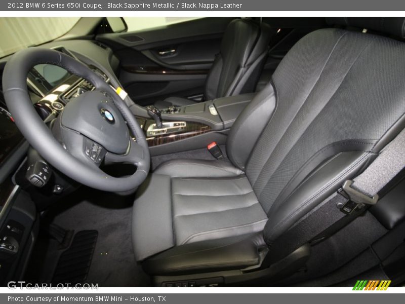  2012 6 Series 650i Coupe Black Nappa Leather Interior