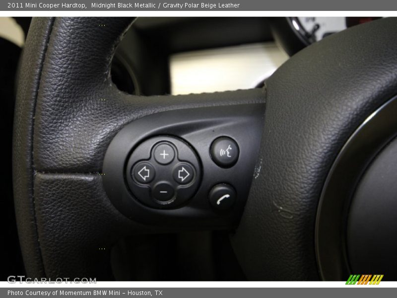 Midnight Black Metallic / Gravity Polar Beige Leather 2011 Mini Cooper Hardtop