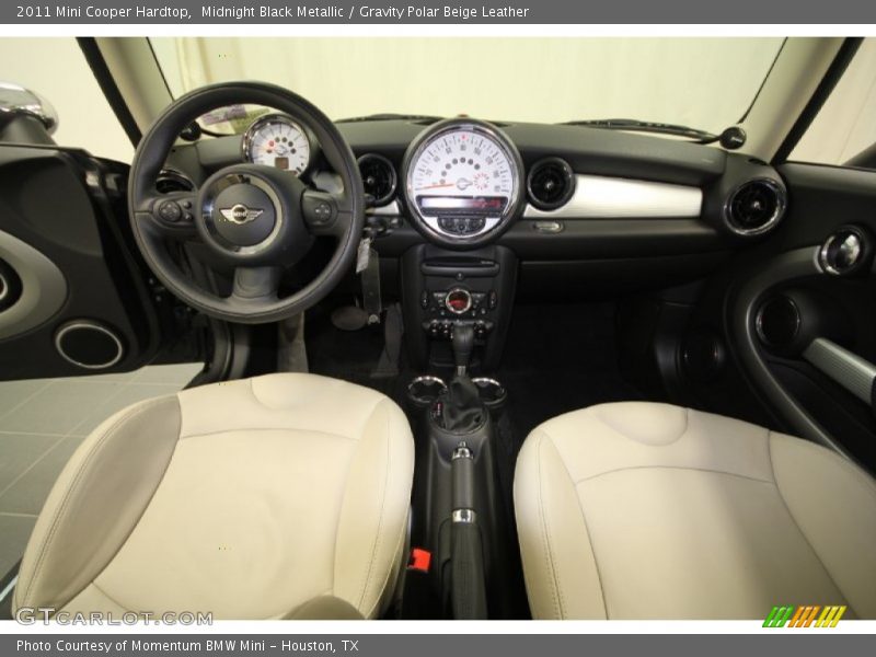 Midnight Black Metallic / Gravity Polar Beige Leather 2011 Mini Cooper Hardtop