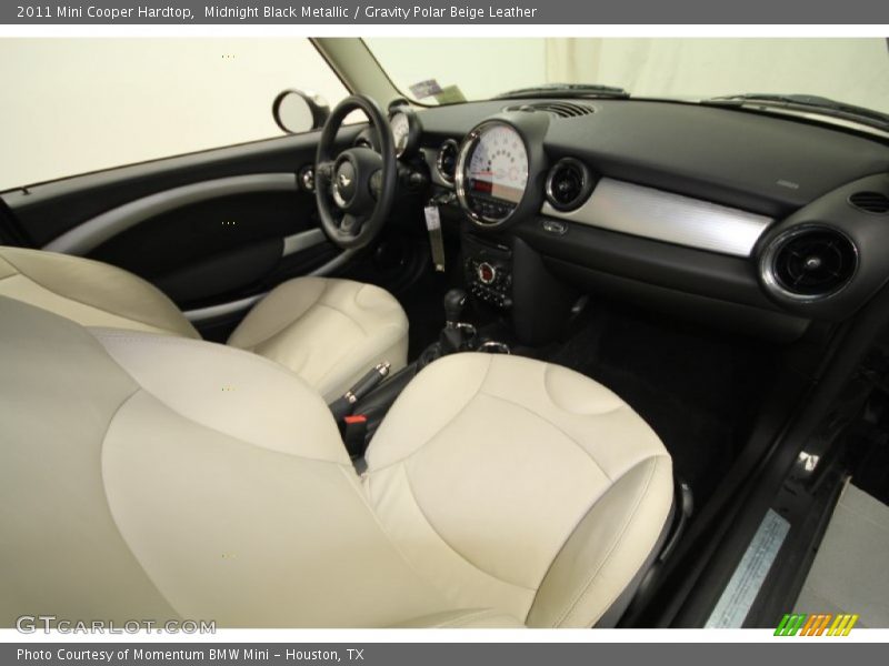 Midnight Black Metallic / Gravity Polar Beige Leather 2011 Mini Cooper Hardtop