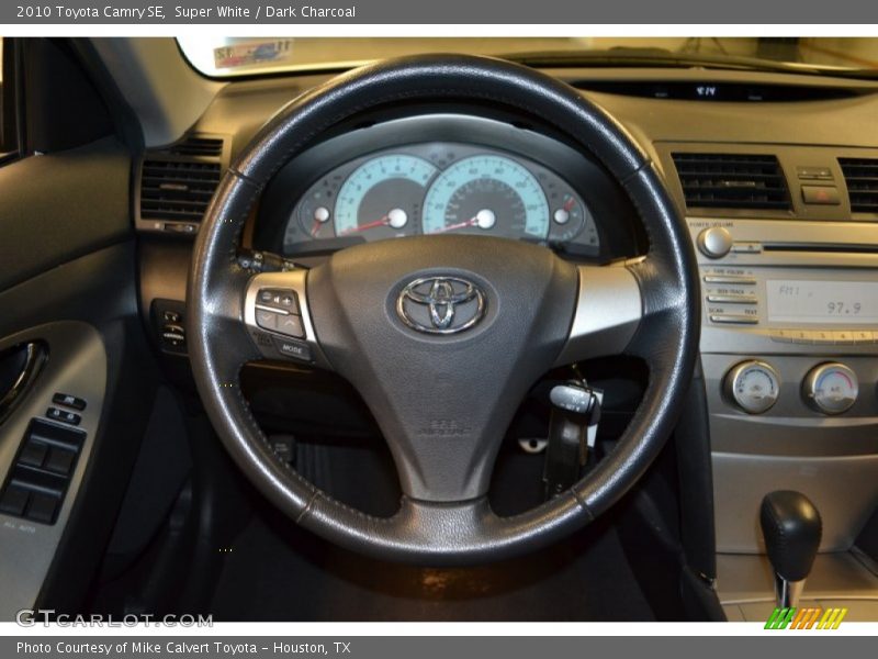 Super White / Dark Charcoal 2010 Toyota Camry SE