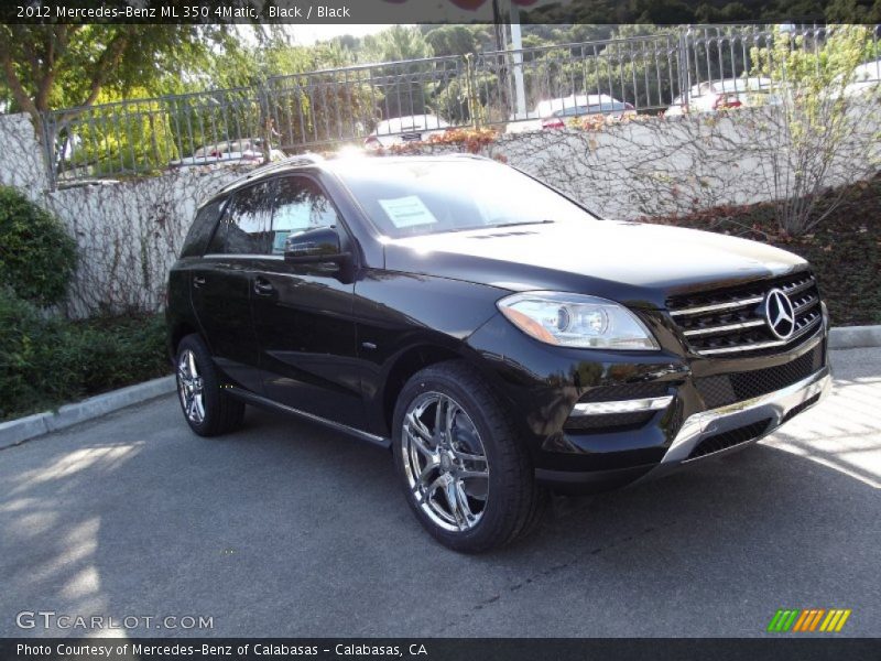 Black / Black 2012 Mercedes-Benz ML 350 4Matic