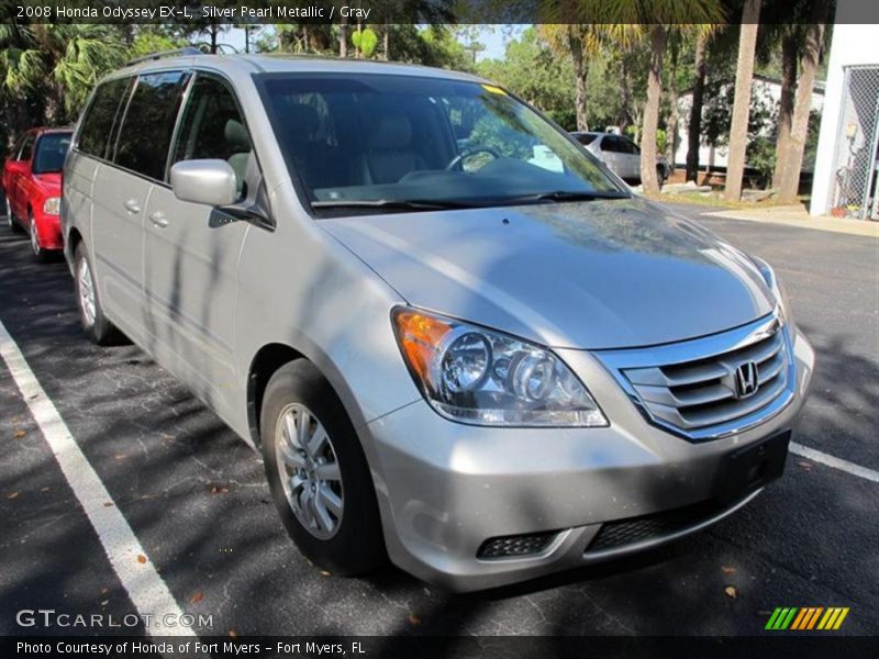 Silver Pearl Metallic / Gray 2008 Honda Odyssey EX-L
