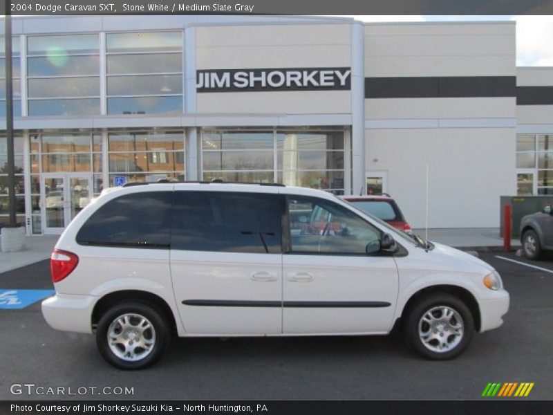 Stone White / Medium Slate Gray 2004 Dodge Caravan SXT