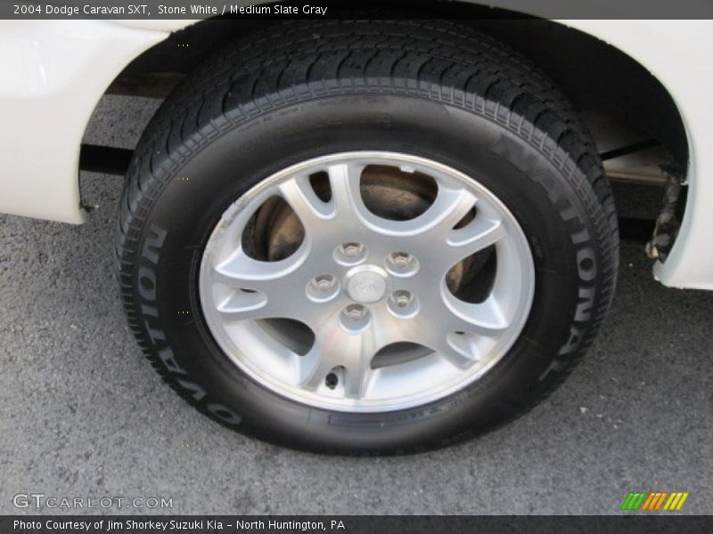 Stone White / Medium Slate Gray 2004 Dodge Caravan SXT