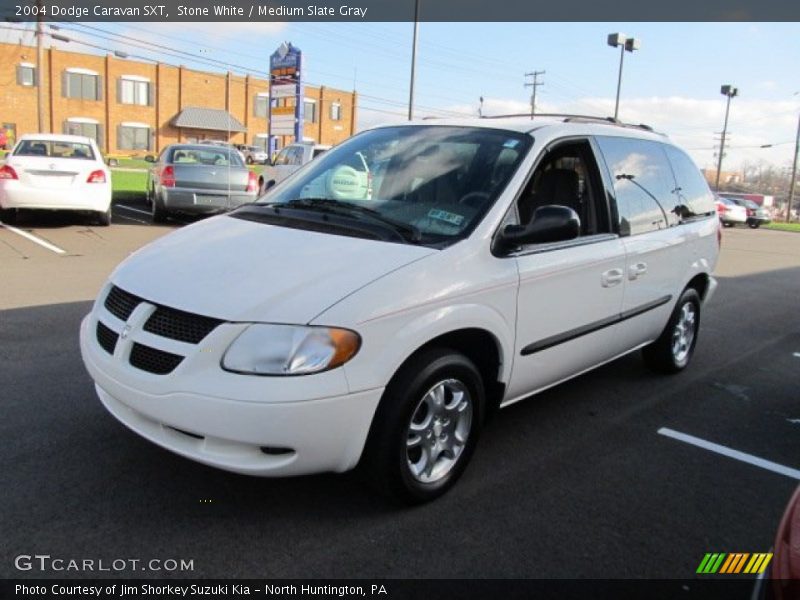 Stone White / Medium Slate Gray 2004 Dodge Caravan SXT