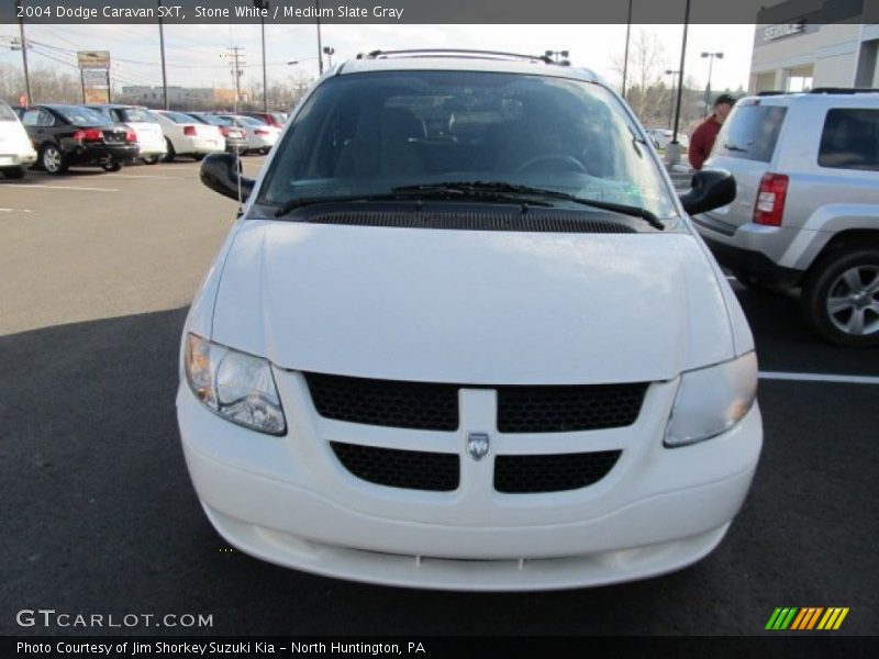 Stone White / Medium Slate Gray 2004 Dodge Caravan SXT