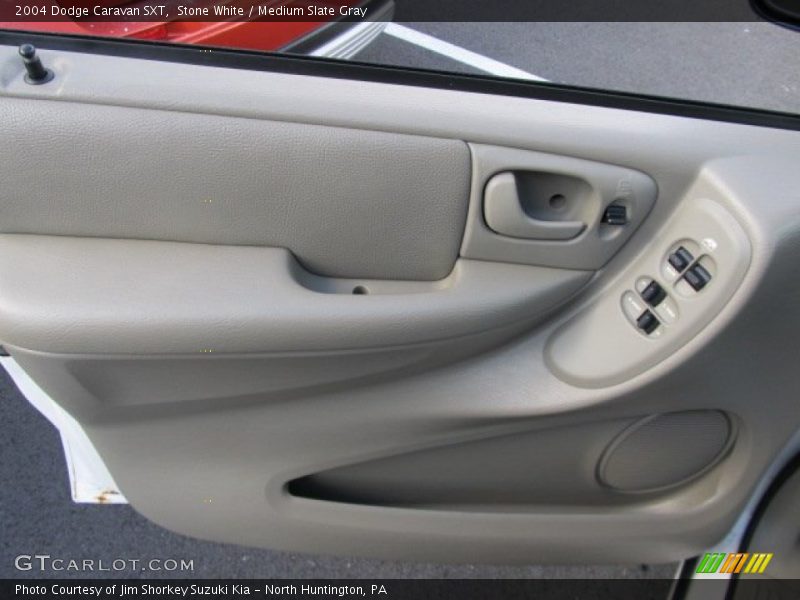 Stone White / Medium Slate Gray 2004 Dodge Caravan SXT