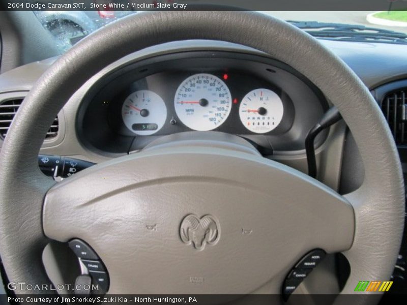 Stone White / Medium Slate Gray 2004 Dodge Caravan SXT