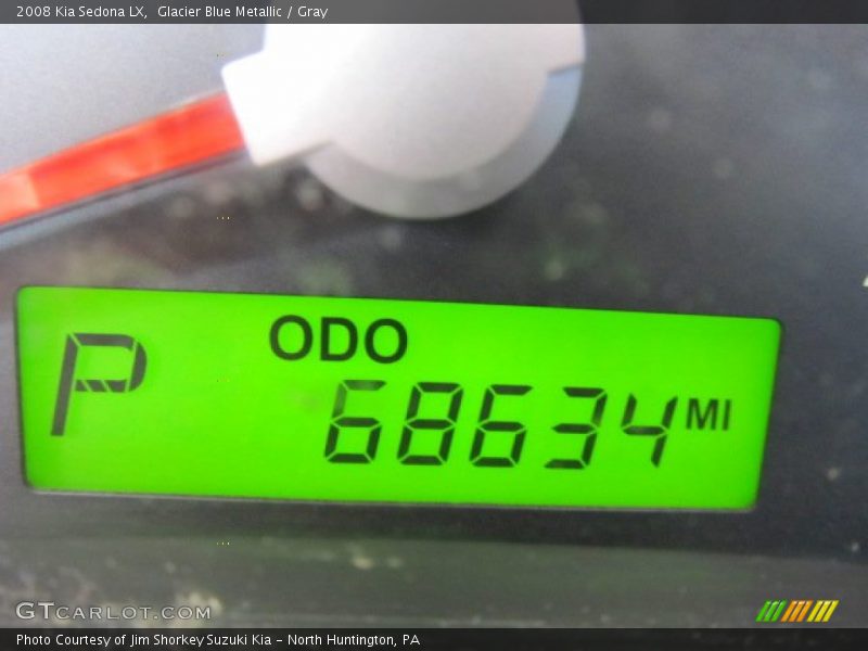Glacier Blue Metallic / Gray 2008 Kia Sedona LX