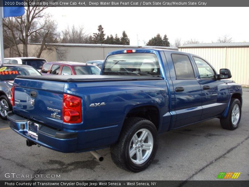 Deep Water Blue Pearl Coat / Dark Slate Gray/Medium Slate Gray 2010 Dodge Dakota Big Horn Crew Cab 4x4