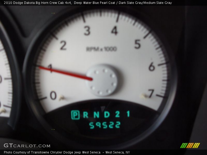 Deep Water Blue Pearl Coat / Dark Slate Gray/Medium Slate Gray 2010 Dodge Dakota Big Horn Crew Cab 4x4