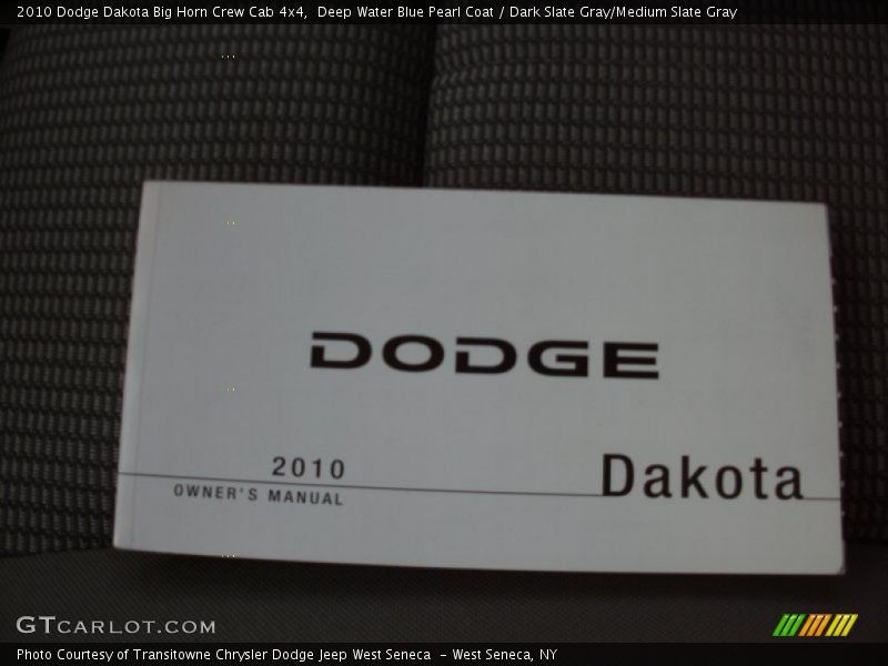Deep Water Blue Pearl Coat / Dark Slate Gray/Medium Slate Gray 2010 Dodge Dakota Big Horn Crew Cab 4x4
