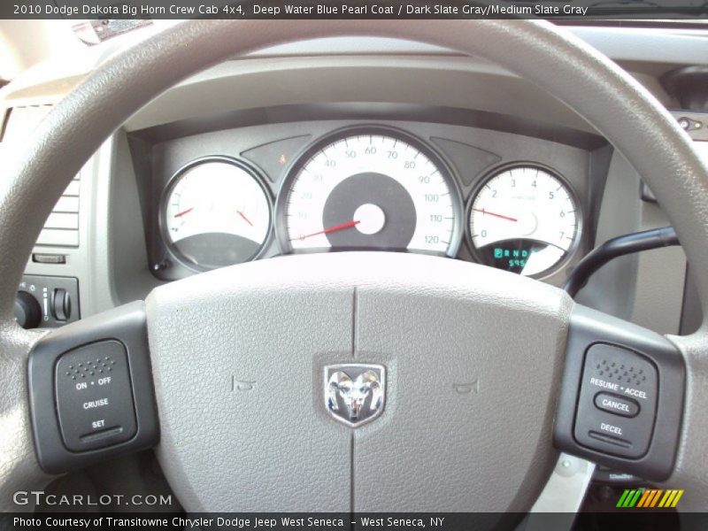 Deep Water Blue Pearl Coat / Dark Slate Gray/Medium Slate Gray 2010 Dodge Dakota Big Horn Crew Cab 4x4