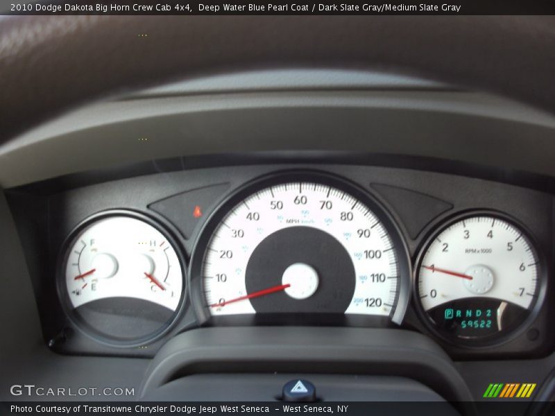 Deep Water Blue Pearl Coat / Dark Slate Gray/Medium Slate Gray 2010 Dodge Dakota Big Horn Crew Cab 4x4
