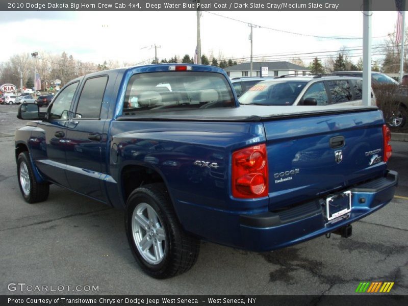 Deep Water Blue Pearl Coat / Dark Slate Gray/Medium Slate Gray 2010 Dodge Dakota Big Horn Crew Cab 4x4