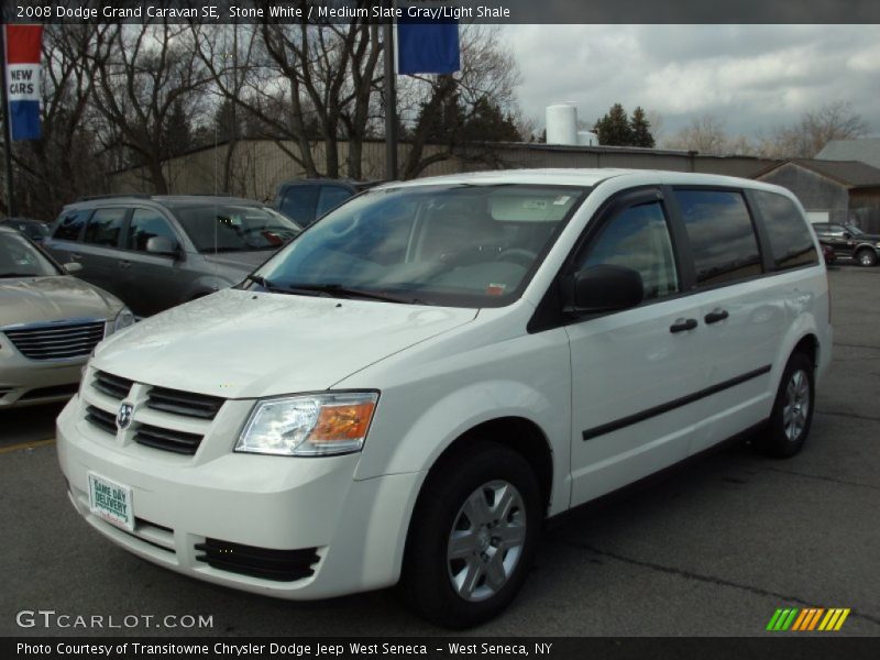 Stone White / Medium Slate Gray/Light Shale 2008 Dodge Grand Caravan SE