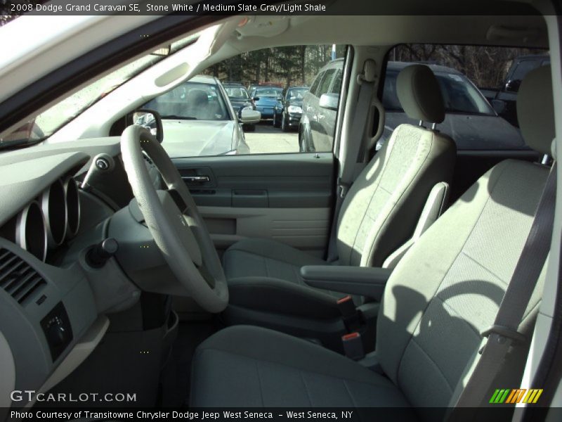 Stone White / Medium Slate Gray/Light Shale 2008 Dodge Grand Caravan SE