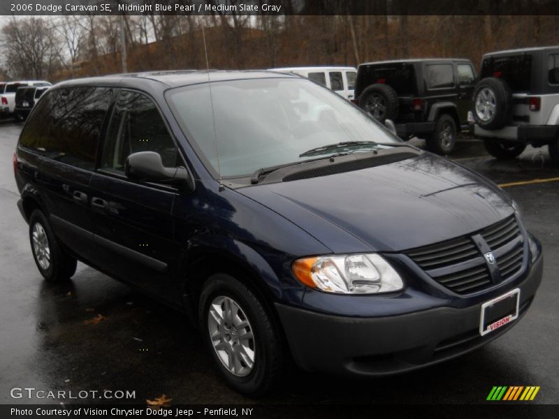 Midnight Blue Pearl / Medium Slate Gray 2006 Dodge Caravan SE