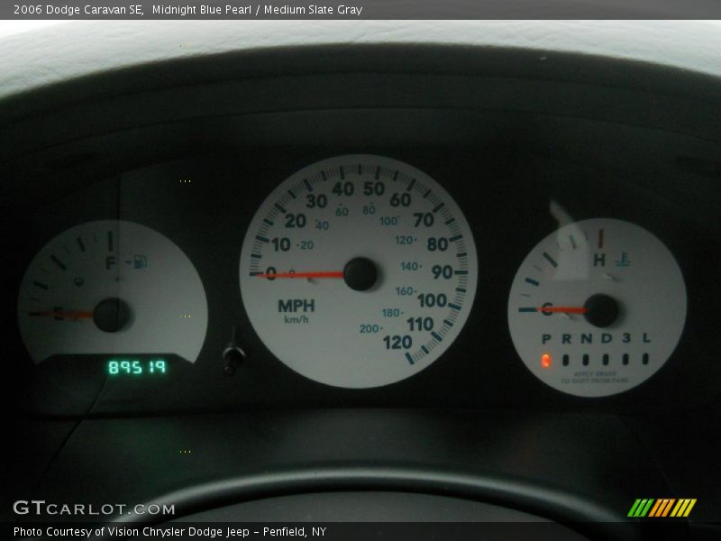 Midnight Blue Pearl / Medium Slate Gray 2006 Dodge Caravan SE