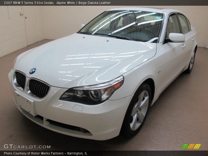 Alpine White / Beige Dakota Leather 2007 BMW 5 Series 530xi Sedan