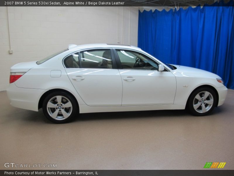 Alpine White / Beige Dakota Leather 2007 BMW 5 Series 530xi Sedan