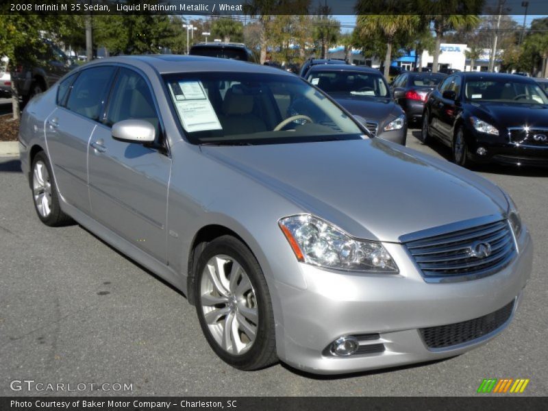 Liquid Platinum Metallic / Wheat 2008 Infiniti M 35 Sedan