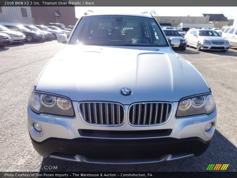 Titanium Silver Metallic / Black 2008 BMW X3 3.0si